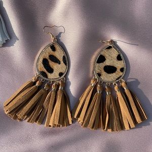 Cow print earrings